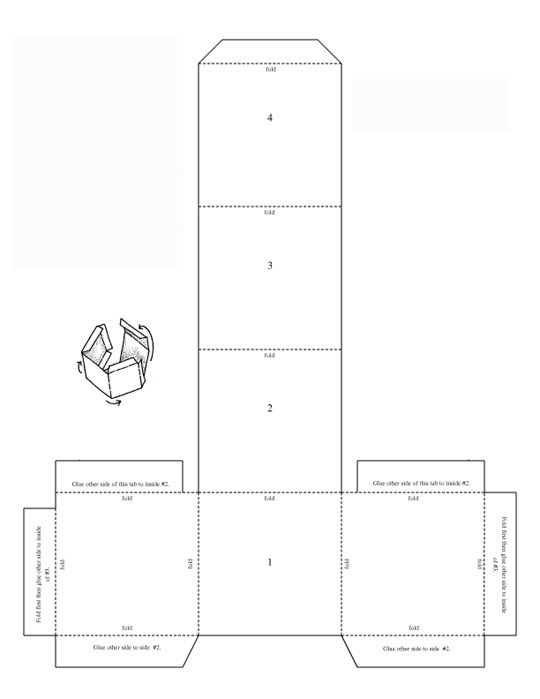 Cube Cut and Fold Shape.