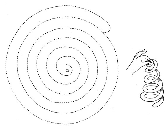 Coil/Spiral Message Shape Project.