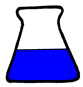 Beaker with blue