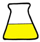 Beaker with yelloW