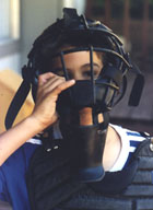 photo of Patrick Lyon in Catcher’s gear